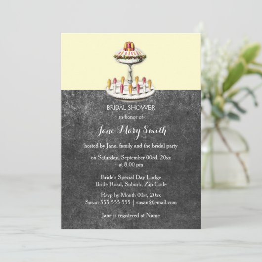 Chalkboard high tea  desserts kaart (Staand voorkant)