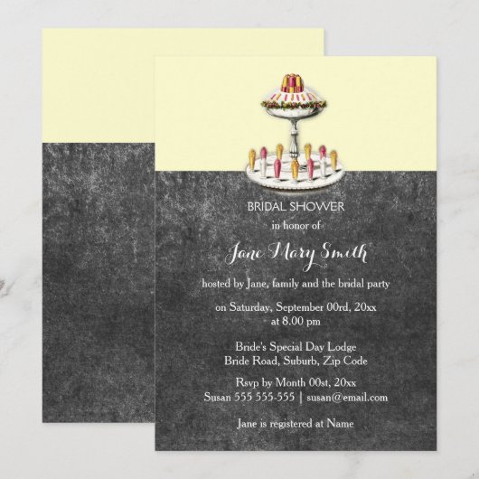 Chalkboard high tea  desserts kaart (Voorkant / Achterkant)