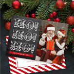 Chalkboard HO HO Holiday-kerstfotokaart Feestdagenkaart<br><div class="desc">Ontworpen door: fat*fa*tin. Eenvoudig aan te passen met uw eigen tekst, foto of afbeelding. Voor douaneverzoeken, te contacteren gelieve vet*fa*tin direct. Aangepaste kosten zijn van toepassing. Ontworpen door: fat*fa*tin. Eenvoudig aan te passen met uw eigen tekst, foto of afbeelding. Voor douaneverzoeken, te contacteren gelieve vet*fa*tin direct. Aangepaste kosten zijn van...</div>