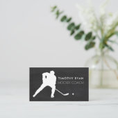 Chalkboard, hockeyspeler, hockeycoach visitekaartje (Staand voorkant)