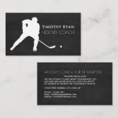Chalkboard, hockeyspeler, hockeycoach visitekaartje (Voorkant / Achterkant)