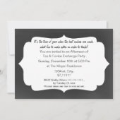 chalkboard Holiday Cookie-swappable-uitnodiging Kaart (Achterkant)