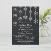 Chalkboard Holiday Party Invitation Kaart (Staand voorkant)