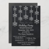 Chalkboard Holiday Party Invitation Kaart (Voorkant / Achterkant)