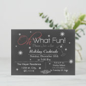 Chalkboard Holiday Party Invitation Kaart (Staand voorkant)