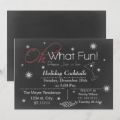 Chalkboard Holiday Party Invitation Kaart (Voorkant / Achterkant)