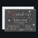 Chalkboard Holiday Party Invitation Kaart<br><div class="desc">Chalkboard oh wat leuk! Vakantievakbakkersdienst,  kerstfeestdag uitnodiging</div>
