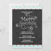 CHALKBOARD HOLIDAY PARTY INVITATION KAART (Voorkant)