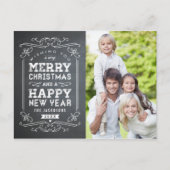  Chalkboard Holiday Photo Card Briefkaart (Voorkant)
