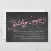 Chalkboard Holiday Soirée kerstparty Invite Kaart (Voorkant)