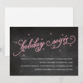 Chalkboard Holiday Soirée kerstparty Invite Kaart (Voorkant / Achterkant)