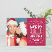CHALKBOARD HOLIDAYS | HOLIDAY PHOTO CARD FEESTDAGENKAART (Staand voorkant)