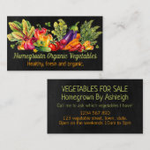 Chalkboard: Homegrown Vegetable Business Visitekaartje (Voorkant / Achterkant)