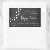 Chalkboard, hondenpootpad doggie cookie rechthoekige sticker (Tas)