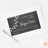 Chalkboard, hondenpootpad doggie cookie rechthoekige sticker (Envelop)