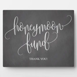 Chalkboard Honeymoon Fund Wedding Sign Fotoplaat