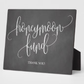 Chalkboard Honeymoon Fund Wedding Sign Fotoplaat (Zijkant)