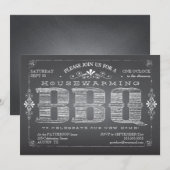 Chalkboard Housewarming BBQ Uitnodiging (Voorkant / Achterkant)