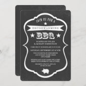 Chalkboard Housewarming BBQ Uitnodiging (Voorkant / Achterkant)