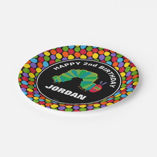 Chalkboard Hungry Caterstyle | Fijne verjaardag Papieren Bordje (Gekanteld)