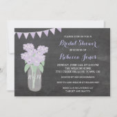 Chalkboard Hydrangea Mason Jar BridalShower Invite Kaart (Voorkant)