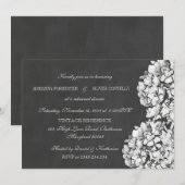  Chalkboard Hydrangeas Rehearsal Dinner 2 Kaart (Voorkant / Achterkant)