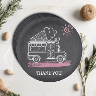 Chalkboard Ice Cream Truck Baby shower Papieren Bordje