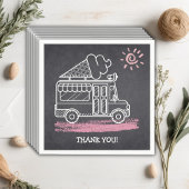 Chalkboard Ice Cream Truck Baby shower Servet