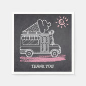 Chalkboard Ice Cream Truck Baby shower Servet (Voorkant)