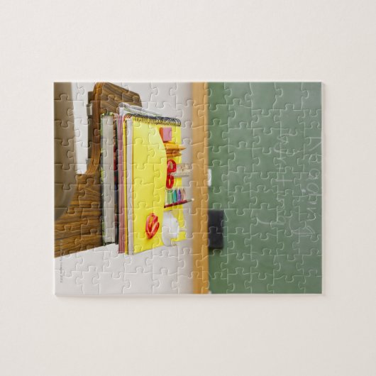 Chalkboard in het klaslokaal legpuzzel (Horizontaal)