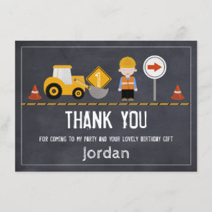 Chalkboard in opbouw - Hartelijk dank Bedankkaart