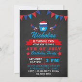 Chalkboard Independence Day Verjaardagsfeest Uitno Kaart (Voorkant)