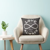 Chalkboard Infinity Love Wedding Date en Names Kussen (Stoel)