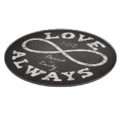 Chalkboard Infinity Love Wedding Date en Names Snijplank (Hoek)