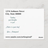 Chalkboard Inspirerend - Live, Laugh Briefkaart (Achterkant)