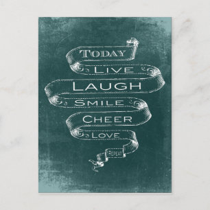 Chalkboard Inspirerend - Live, Laugh Briefkaart