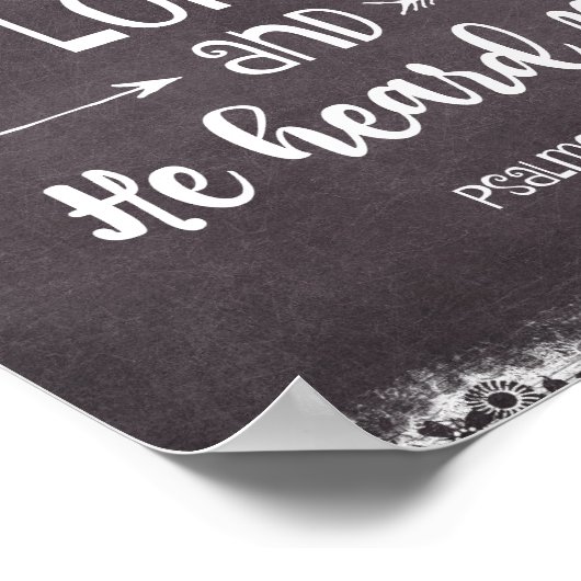 Chalkboard: Inspirerend Psalms Bijbelverse Poster (Hoek)