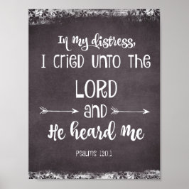 Chalkboard: Inspirerend Psalms Bijbelverse Poster