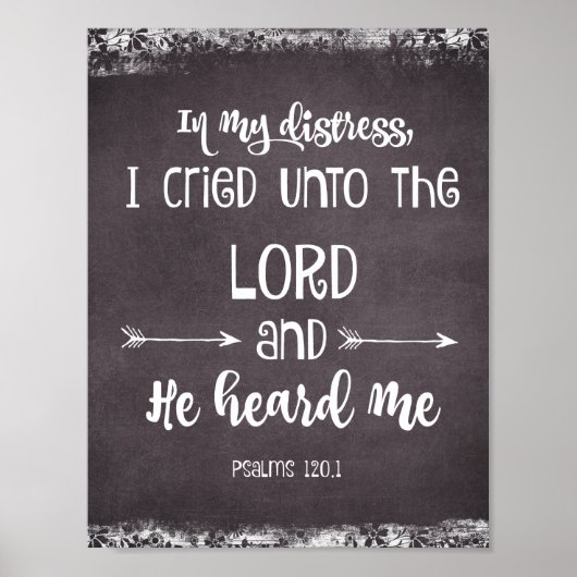 Chalkboard: Inspirerend Psalms Bijbelverse Poster (Voorkant)