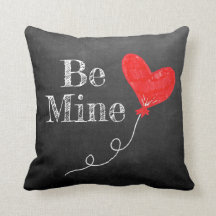 Chalkboard is een Sierkussen van de rode hartballo