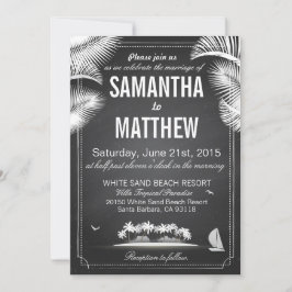 Chalkboard Island Beach Destination Wedding Kaart