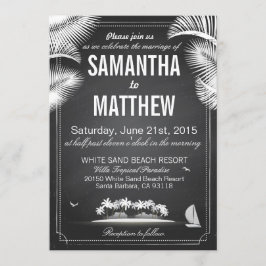Chalkboard Island Beach Destination Wedding Kaart