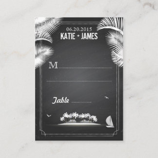 Chalkboard Island Destination Wedding Place Cards Plaatskaartje