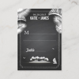 Chalkboard Island Destination Wedding Place Cards Plaatskaartje
