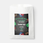 Chalkboard It's Game Time Football Baby shower Bedankzakje (Voorkant)