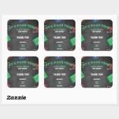 Chalkboard It's Game Time Football Baby shower Vierkante Sticker (Vel)
