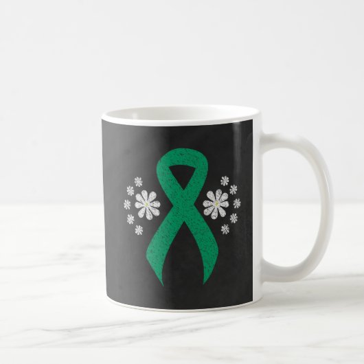 Chalkboard Jade Awareness Ribbon Koffiemok (Rechts)