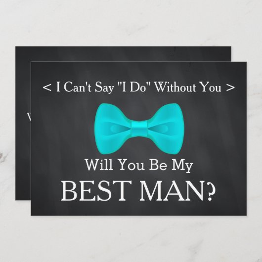 Chalkboard, je wordt mijn getuige kaart (Voorkant / Achterkant)