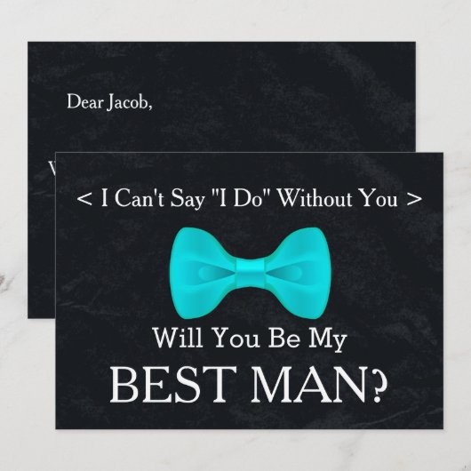 Chalkboard, je wordt mijn getuige kaart (Voorkant / Achterkant)