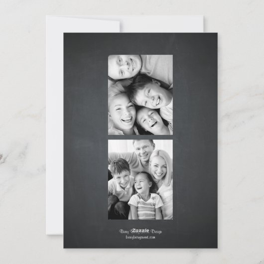 Chalkboard Joy Holiday-fotokaarten Feestdagenkaart (Achterkant)